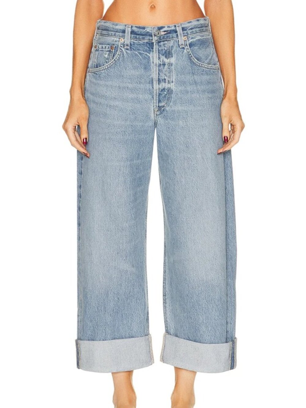 Citizens of Humanity Ayla Baggy Cuffed Crop Jeans Size 28 - Skylights